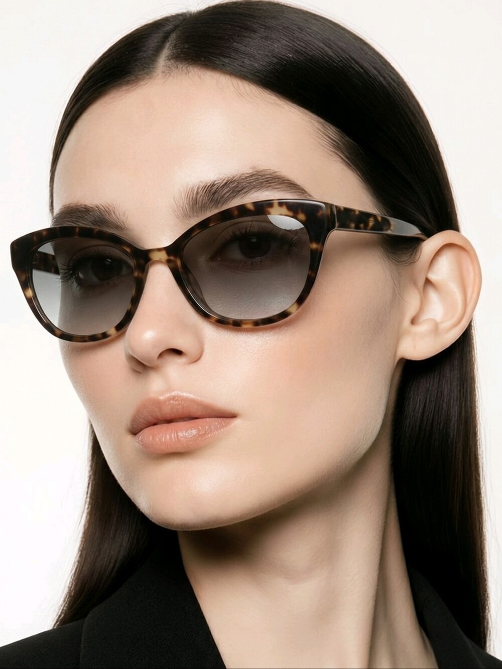 kate spade Tortoiseshell Cat Eye Sunglasses with Gradient Gray Lenses